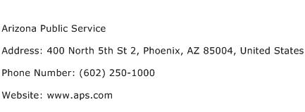 Arizona Public Service Address Contact Number