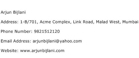 Arjun Bijlani Address Contact Number
