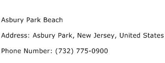 Asbury Park Beach Address Contact Number