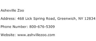 Asheville Zoo Address Contact Number