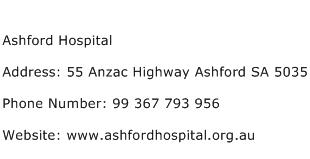 Ashford Hospital Address Contact Number