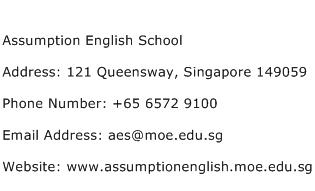 Assumption English School Address Contact Number