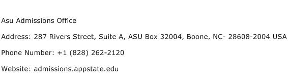 asu admissions email address