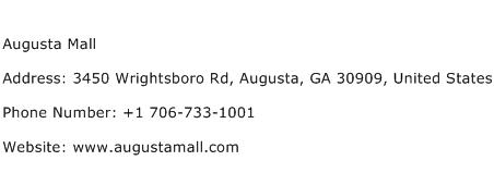 Augusta Mall Address Contact Number