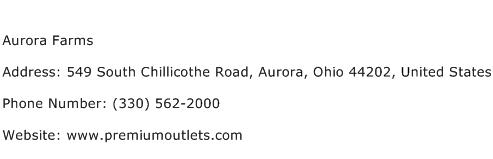 Aurora Farms Address Contact Number