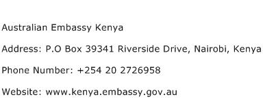 Australian Embassy Kenya Number Australian Embassy Kenya