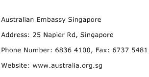 Australian Embassy Singapore Address Contact Number