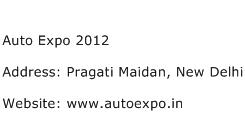 Auto Expo 2012 Address Contact Number