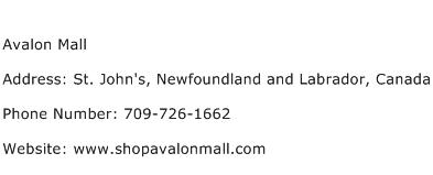 Avalon Mall Address Contact Number