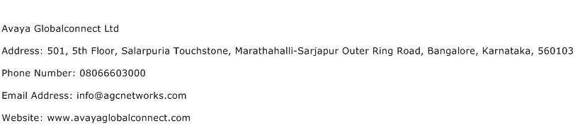 Avaya Globalconnect Ltd Address Contact Number