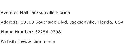 Avenues Mall Jacksonville Florida Address Contact Number