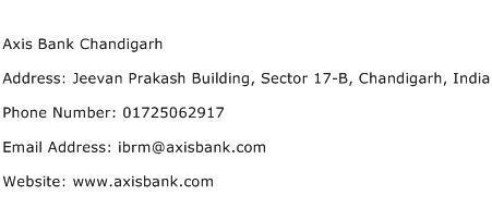 Axis Bank Chandigarh Address Contact Number