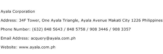 Ayala Corporation Address Contact Number