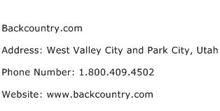 Backcountry.com Address Contact Number