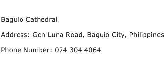 Baguio Cathedral Address Contact Number