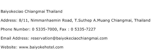 Baiyokeciao Chiangmai Thailand Address Contact Number
