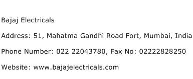 Bajaj Electricals Address Contact Number