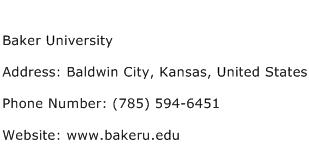 Baker University Address Contact Number