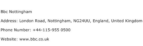 Bbc Nottingham Address Contact Number