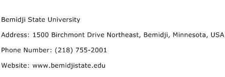 Bemidji State University Address Contact Number