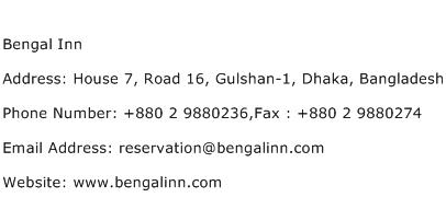 Bengal Inn Address Contact Number