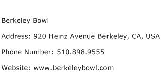 Berkeley Bowl Address Contact Number