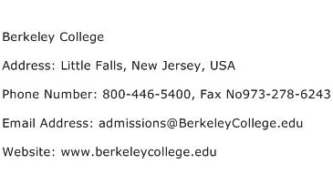 Berkeley College Address Contact Number