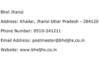 Bhel Jhansi Address Contact Number