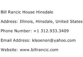 Bill Rancic House Hinsdale Address Contact Number