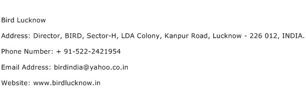 Bird Lucknow Address Contact Number
