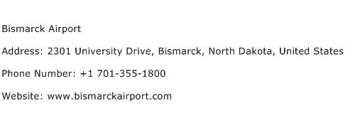 Bismarck Airport Address Contact Number