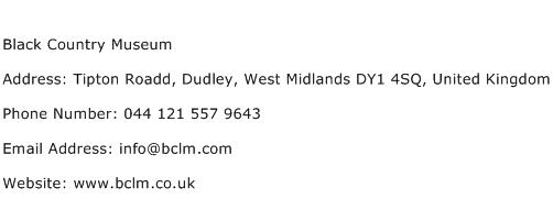 Black Country Museum Address Contact Number