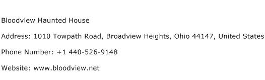 Bloodview Haunted House Address Contact Number