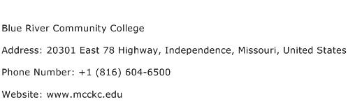 Blue River Community College Address Contact Number