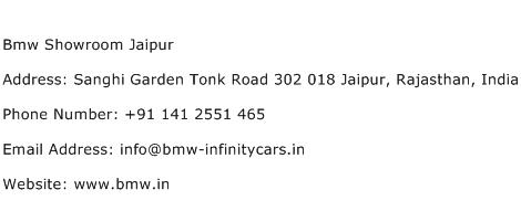 Bmw Showroom Jaipur Address Contact Number