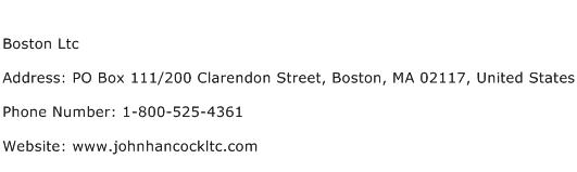 Boston Ltc Address Contact Number