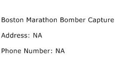 Boston Marathon Bomber Capture Address Contact Number