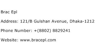 Brac Epl Address Contact Number