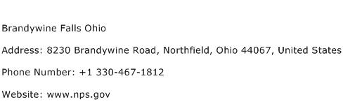 Brandywine Falls Ohio Address Contact Number