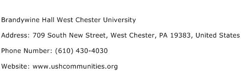 Brandywine Hall West Chester University Address Contact Number