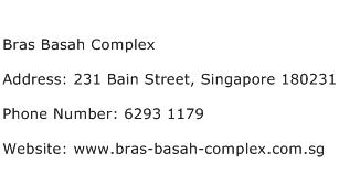 Bras Basah Complex Address Contact Number