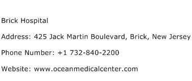 Brick Hospital Address Contact Number