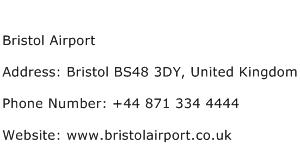 Bristol Airport Address Contact Number