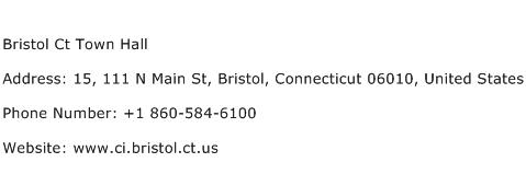 Bristol Ct Town Hall Address Contact Number