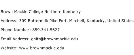 Brown Mackie College Northern Kentucky Address Contact Number