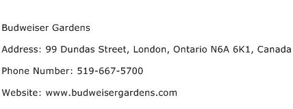 Budweiser Gardens Address Contact Number