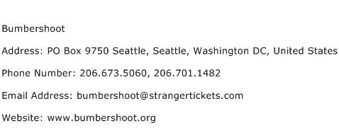 Bumbershoot Address Contact Number