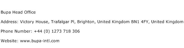 Bupa Head Office Address Contact Number