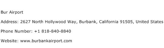 Bur Airport Address Contact Number