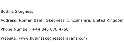 Butlins Skegness Address Contact Number